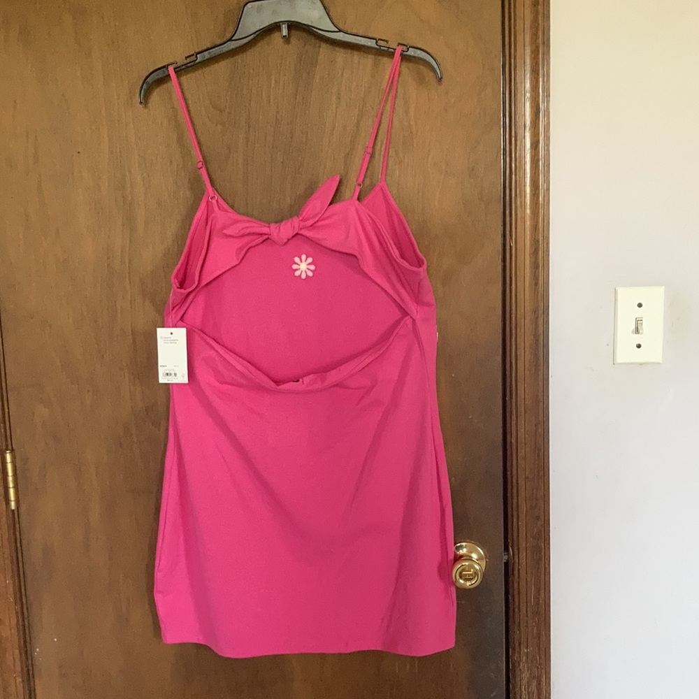 SO tie back bodycon mini dress pink w embroidered size XL jr - Picture 17 of 17